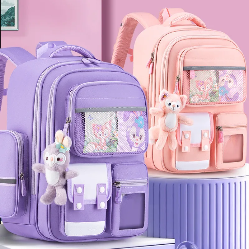 Primary School Backpack Spine Protector Children&prime;s Backpack Large Capacity Load Reducing Waterproof Backpack