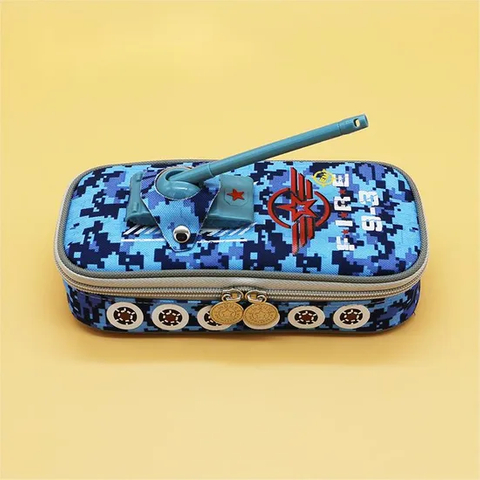 Tank Camouflage Pencil Case Elementary School Stationery Box Pencil Case Pouch