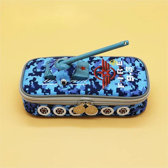 Tank Camouflage Pencil Case Elementary School Stationery Box Pencil Case Pouch