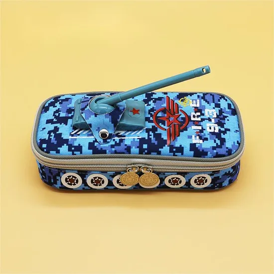 Tank Camouflage Pencil Case Elementary School Stationery Box Pencil Case Pouch