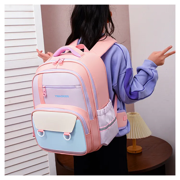 2024 New Primary School Student Backpack Boys and Girls Children&prime;s Weight Reducing Breathable, Waterproof Backpack