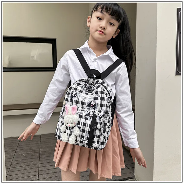 New Children&prime;s Backpack Cute Cartoon Doll Backpack Lightweight Backpack with Large Capacity