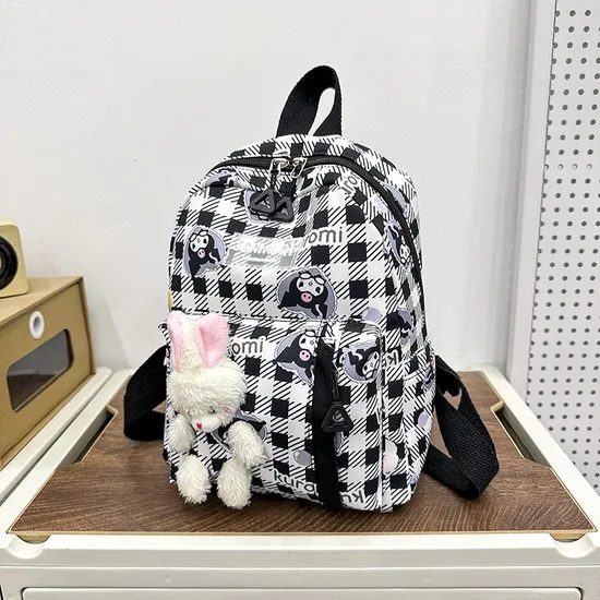 New Children′s Backpack Cute Cartoon Doll Backpack Lightweight Backpack with Large Capacity