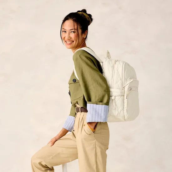 Classic Travel Hiking Casual Diamond Quilted Backpack Custom College Student Padded Laptop Schoolbag