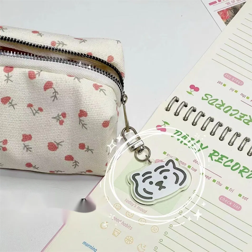 Small Floral Pencil Case, Student Stationery Storage Bag Makeup Bag