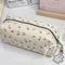 Small Floral Pencil Case, Student Stationery Storage Bag Makeup Bag