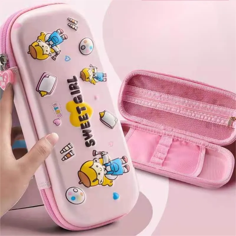 3D Stereoscopic Pen Bag Waterproof Large Capacity Stationery Box Cartoon Pen Bag Pencil Pouch