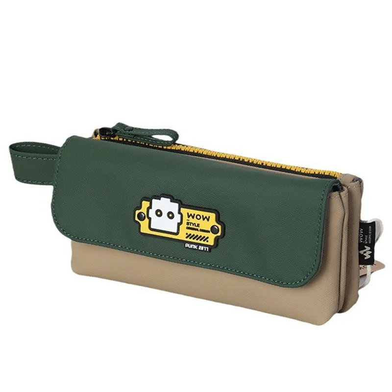 Pen Bag New Punk Stationery Bag Dirt Resistant Zipper Stationery Bag Student Pen Pencil Pouch