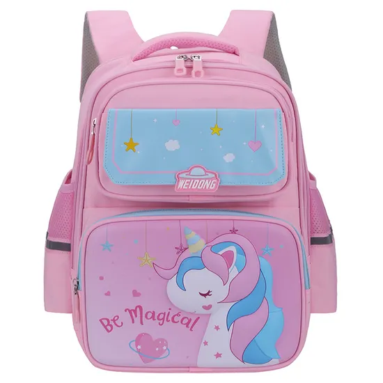 Elementary School Unicorn Astronaut Reducing Load and Backbone Protection Children Backpack Large Capacity Backpack