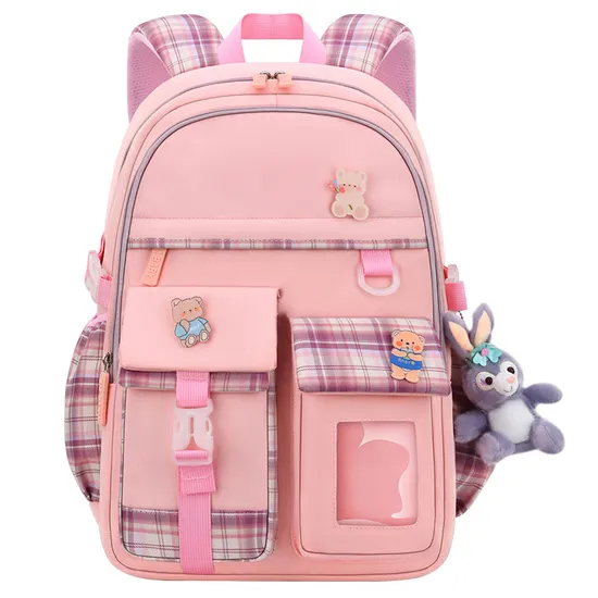 New Elementary School Student School Backpack Cartoon Cute Children′s Lightweight Load Reducing Student School Backpack