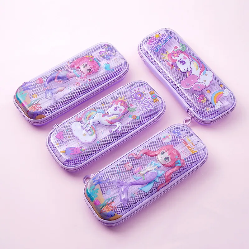 Pen Case Cartoon EVA Student 3D Three-Dimensional Zipper Stationery Case Children&prime;s Pencil Case Pouch
