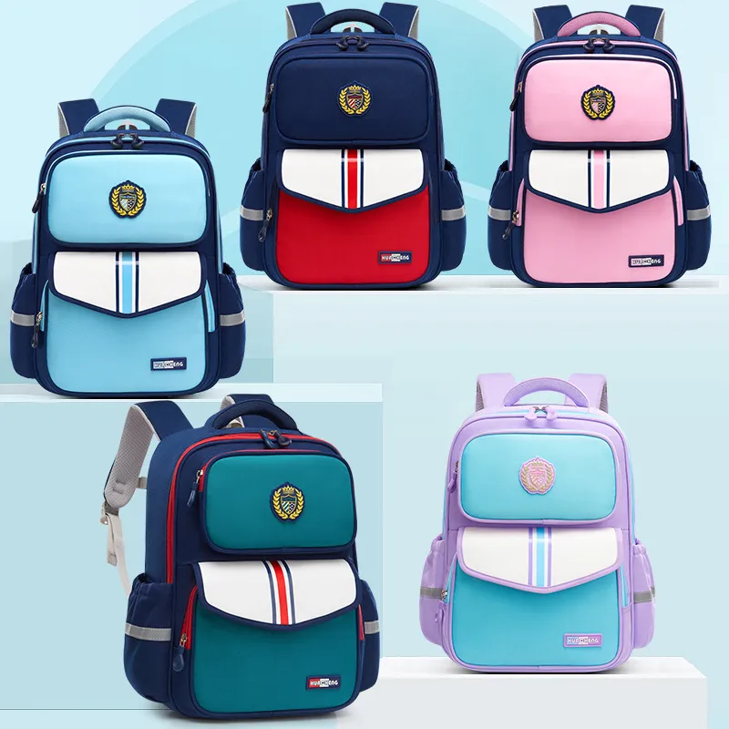 Boys and Girls&prime; New Load-Reducing Backpack with Spine Protection and Double Shoulder Waterproof Backpack