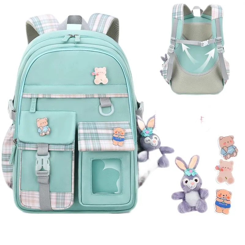 New Elementary School Student School Backpack Cartoon Cute Children&prime;s Lightweight Load Reducing Student School Backpack