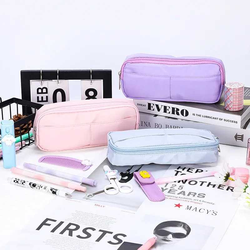 New Large Capacity Pen Bag Stationery Box Primary School Student Stationery Bag