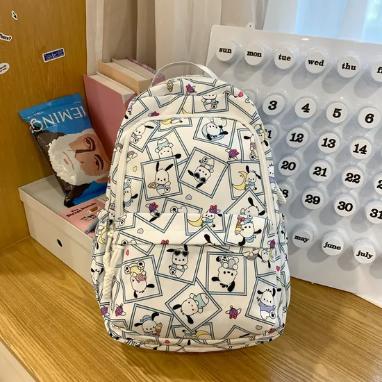 New Student Backpack Cute Large Capacity Handheld Nylon Lightweight Cartoon Backpack