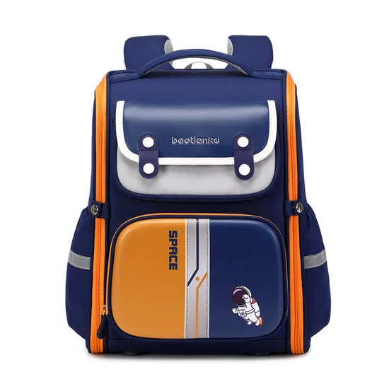 2024 New Primary School Backpack Light Fashion British Load Reducing Spinal Protection Backpack