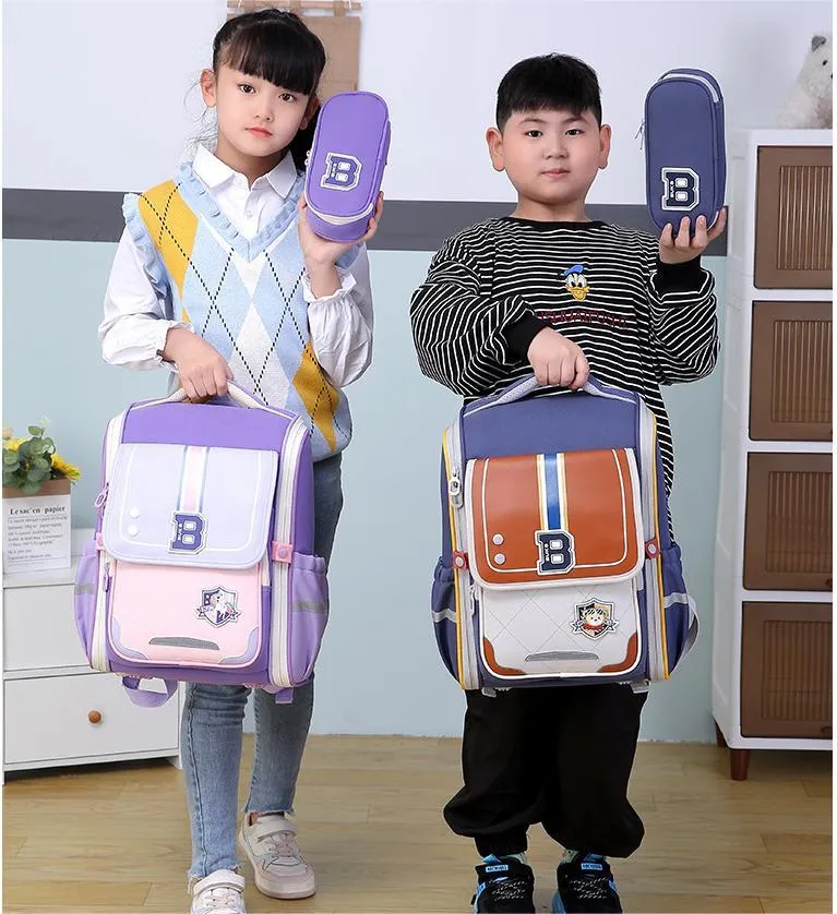 High Quality Large Capacity Stress Relieving Backpacks for Boys and Girls Shoulder Protectors School Students Backpack