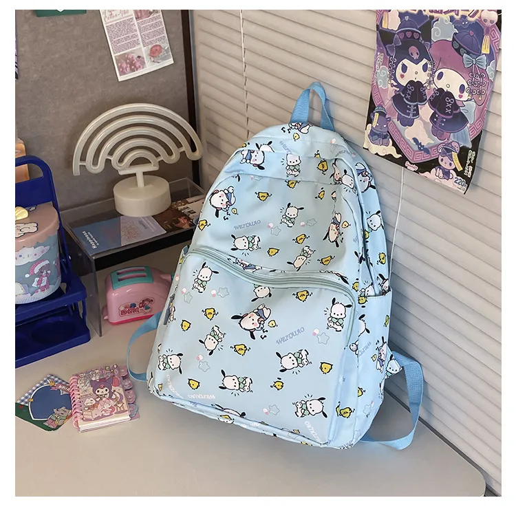New Student Cute Backpack Nylon Cartoon Large Capacity Multi Color Lightweight Backpack