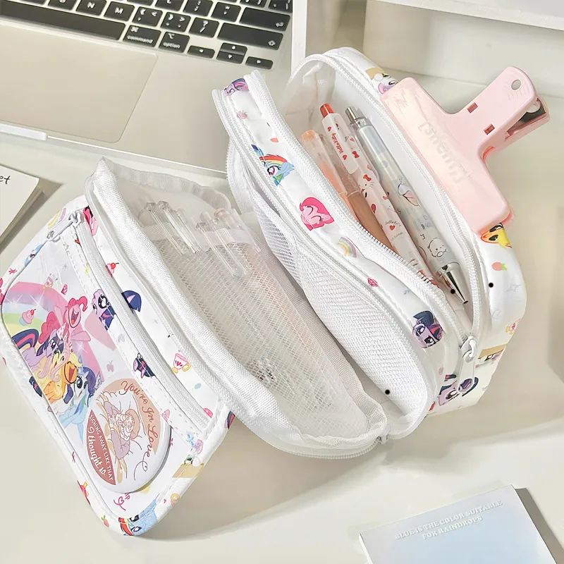 Cute Large Capacity Pencil Case for Middle and High School Students Girl Heart Storage Bag