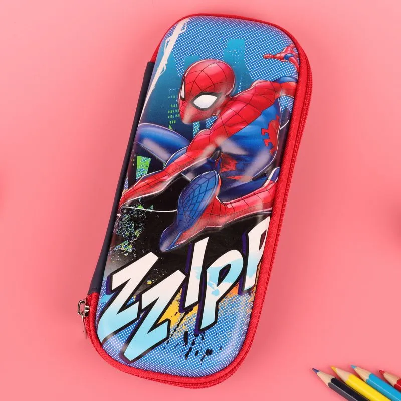 Cartoon 3D Pencil Case for Elementary School Students, Large Capacity Stationery Box, Pencil Case