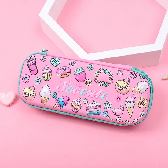 Cartoon 3D Pencil Case for Elementary School Students, Large Capacity Stationery Box, Pencil Case