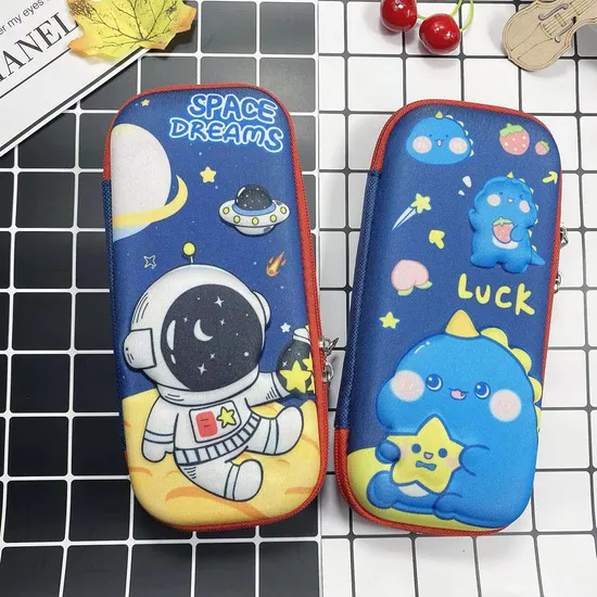 New 3D Pencil Case Double-Layer Primary School Student Large Capacity Pencil Case