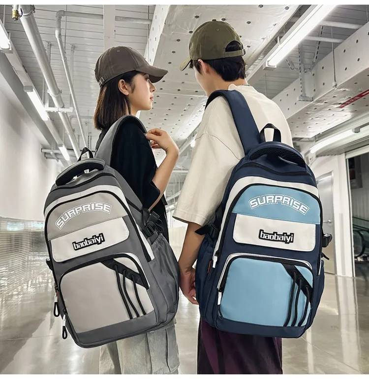 Large Capacity Travel Backpack Multifunctional Campus Backpack for Male and Female Students in Middle and High Schools