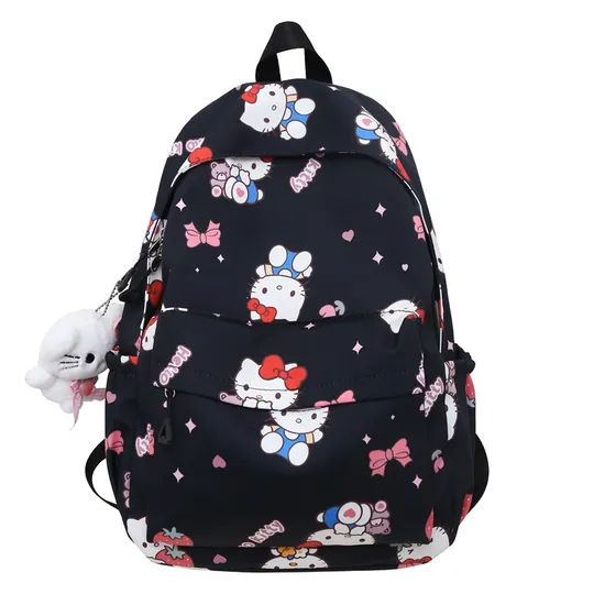 New Design Backpack for Girls with Printed Graffiti Large Capacity Splash Proof Lightweight Backpack