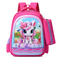 New Children′s Cute Backpack Oxford Cloth Two Piece Cartoon Primary School Large Capacity Lightweight Backpack Set