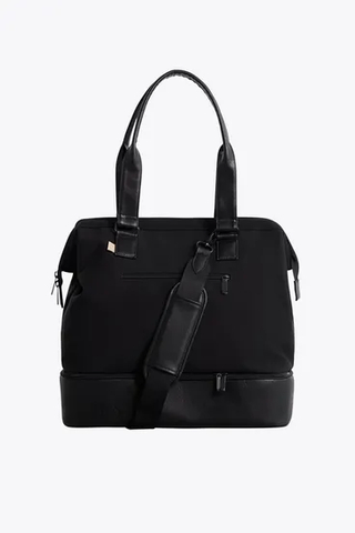Custom Size Logo Unisex Canvas Travel Duffel Duffle Weekender Tote Bag with Shoulder Strap Bottom Shoes Compartment