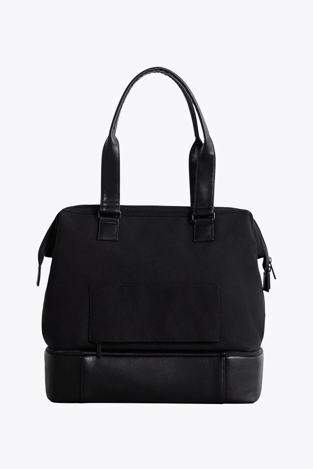 Custom Size Logo Unisex Canvas Travel Duffel Duffle Weekender Tote Bag with Shoulder Strap Bottom Shoes Compartment