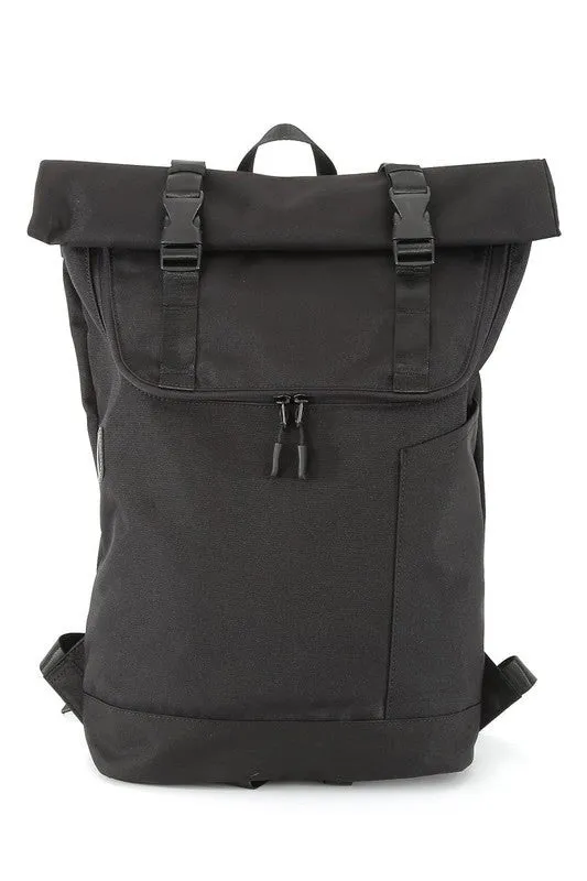 Rolltop Travel Backpack for Men Women Water Resistant Carry on Casual Computer Backpack