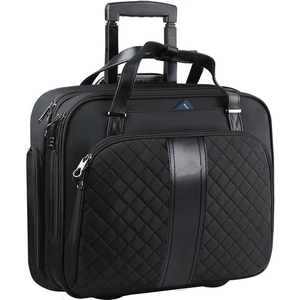 Oxford Rolling Laptop Bag Premium Wheeled Briefcase Fits up to 17.3 Inch Laptop Overnight Roller Case
