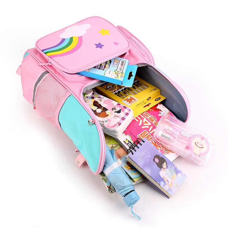 High Quality Backpack Unicorn Children&prime;s School Bags Children Backpack Convenient Travel Removeable Trolley Bag for Girls