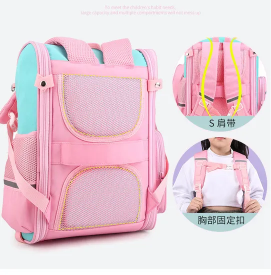 High Quality Backpack Unicorn Children′s School Bags Children Backpack Convenient Travel Removeable Trolley Bag for Girls
