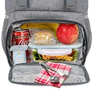 Manufacturer Water Resistant College Lunch Box Bag School Laptops Thermal Insulated Cooler Backpack with USB Charging Port