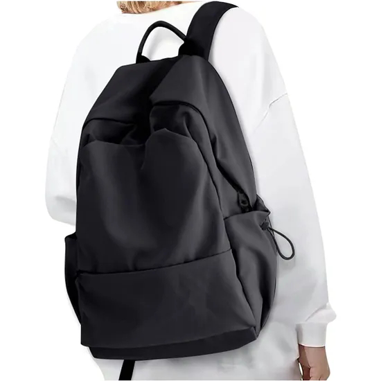 Popular High Quality Business Waterproof Large Capacity Black Simple Laptop Student Backpack