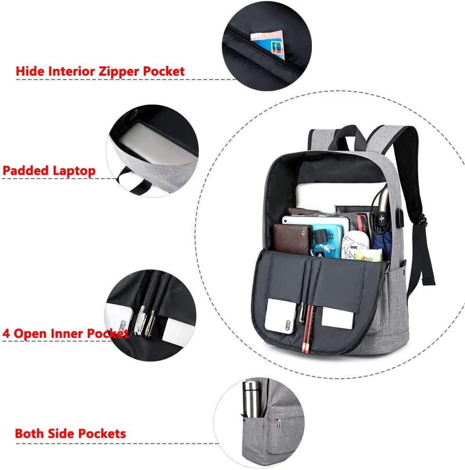 School Backpack Waterproof Schoolbags Durable Book Bag College Bag Student Laptop School Backpack with USB