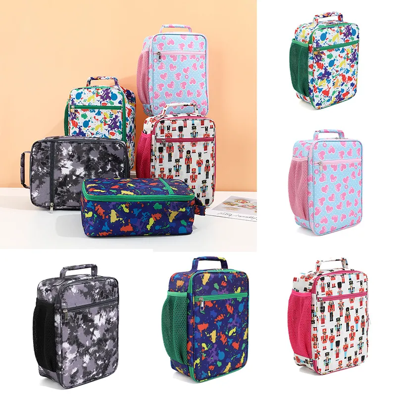 Hot Sale 600d Oxford Recycle Personalized Cooler Bag with Custom Printed Logo Aluminum Foil Lunch Bag for Students Adults