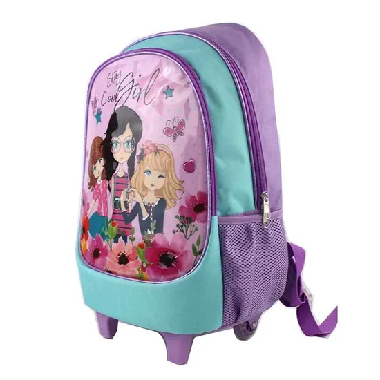Kids Children Trolley School Bag Girls
