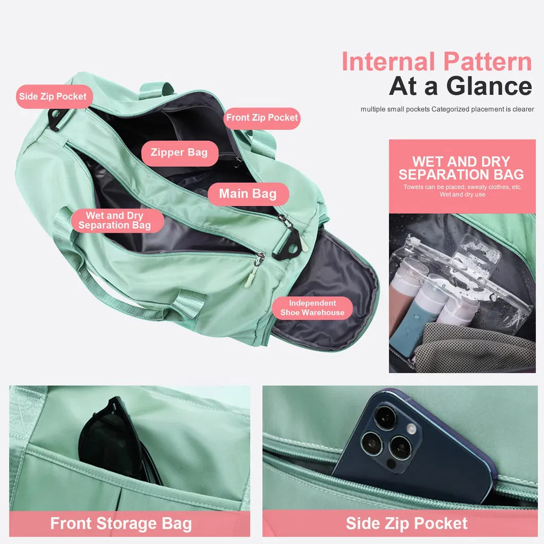 Outdoor Sports Unisex Beauty Luggage Waterproof Large Capacity Duffel Bag with Shoe Compartment Custom Gym Bag