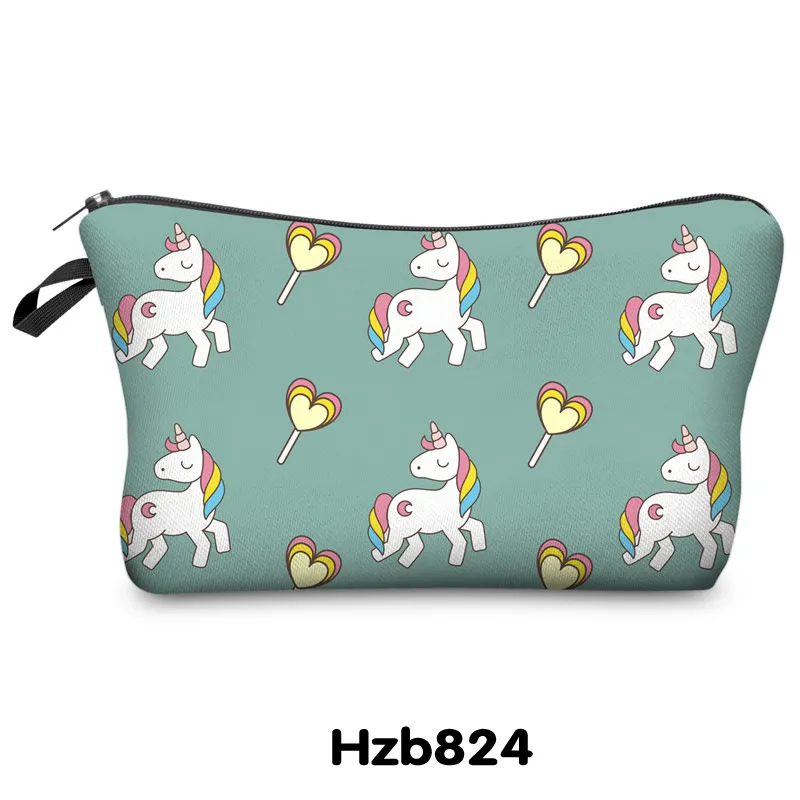 Cartoon Cute Unicorn Kids Pencil Pouch Large Cosmetic Makeup Bag for Girls