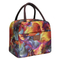 Factory Hot Sale Thermal Food Picnic BBQ Hiking Cooler Bag Women Insulated Nylon Flowers Pattern Lunch Tote Bag for Kids