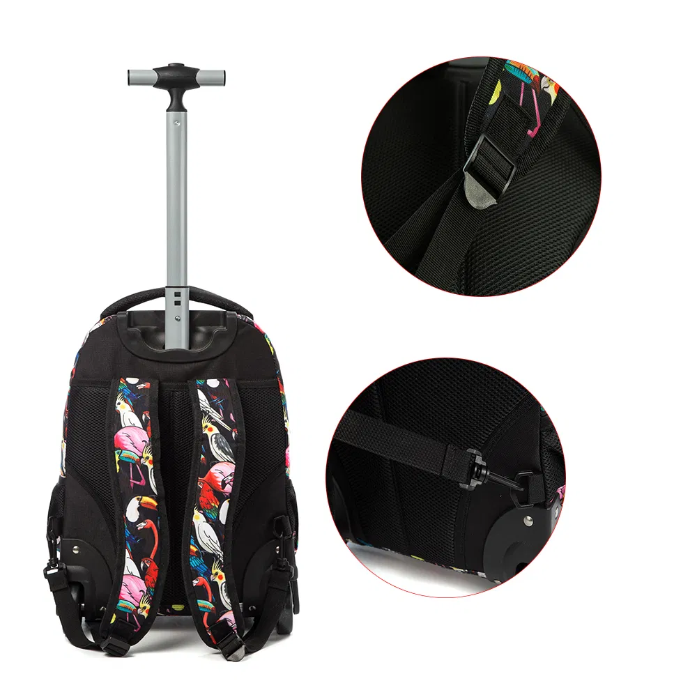 Professional Kids School Rolling Backpack Fashion Children School Wheeled Trolley Bags
