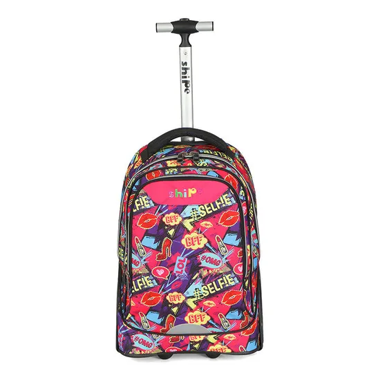 Kids Fashion School Wheels Backpack for Student School Trolley Bags