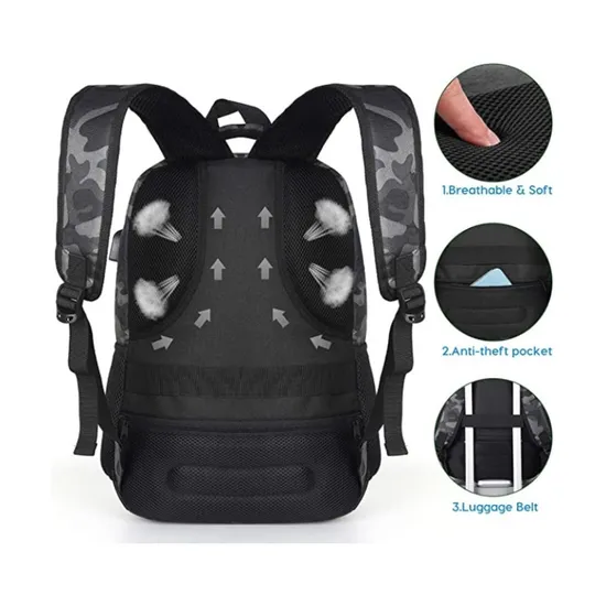 Custom Logo for Traveling Sport Business Laptop Backpacks Bags with USB