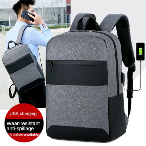 Business Man Travel Backpack USB Charger Back Pack Leisure Travel Computer Backpack