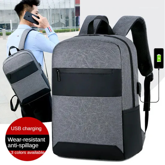 Business Man Travel Backpack USB Charger Back Pack Leisure Travel Computer Backpack