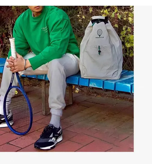 Outdoor Tennis Travel Canvas College Student Computer Backpack Mens Badminton Mountaineering Bag