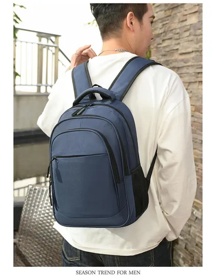 Bag USB Waterproof Mens Nylon Laptop Bag Travel Factory Wholesale Custom Logo Student Laptop Backpack